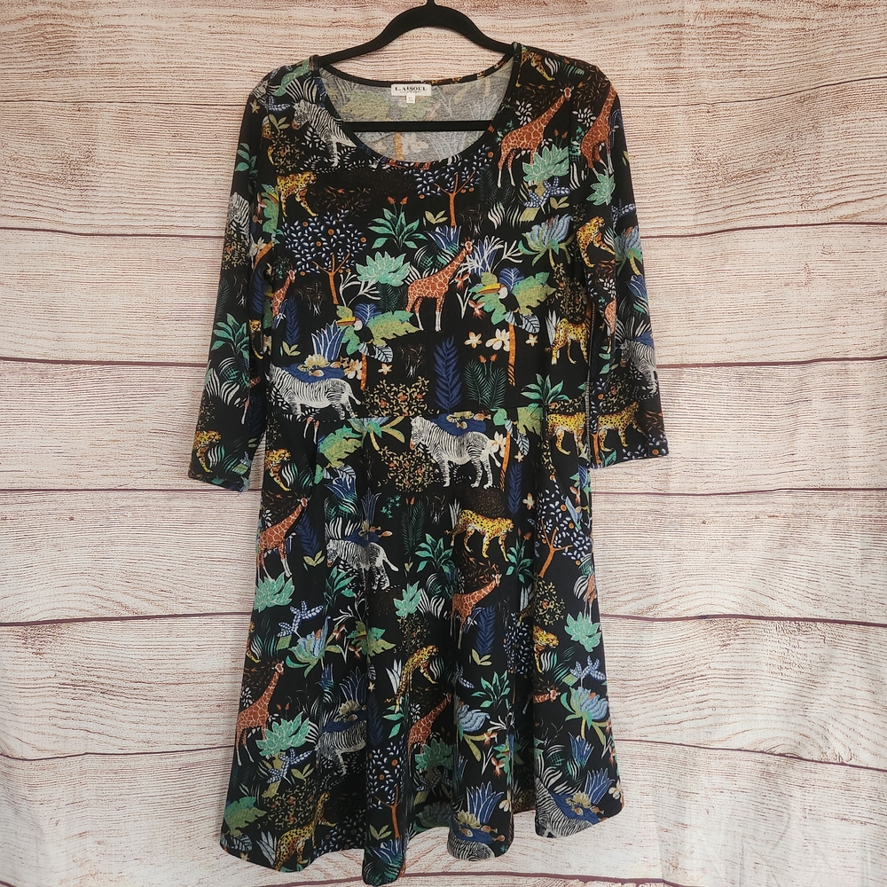 LA Soul Animal Print Skater/A-Line Dress {Giraffes Cheetahs Zebras Toucans}